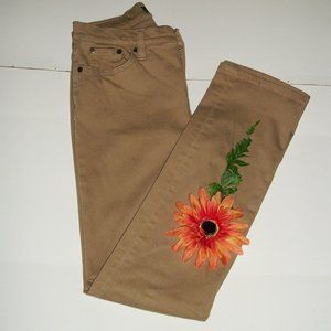 Lauren Ralph Lauren 4 Stretch Skinny Jeans Khaki